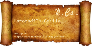 Marozsán Csilla névjegykártya