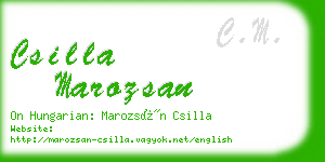 csilla marozsan business card